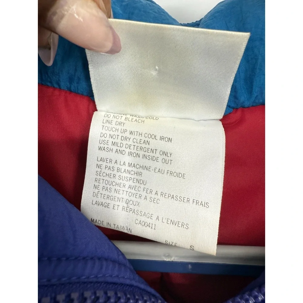Vintage 90s Adidas Colorblock Puffer Jacket Windbreaker Ski Size S Street‎ Retro